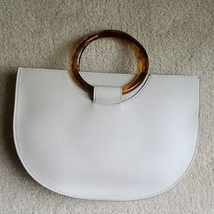 Express tote bag  with tortoise handle - 2 tone